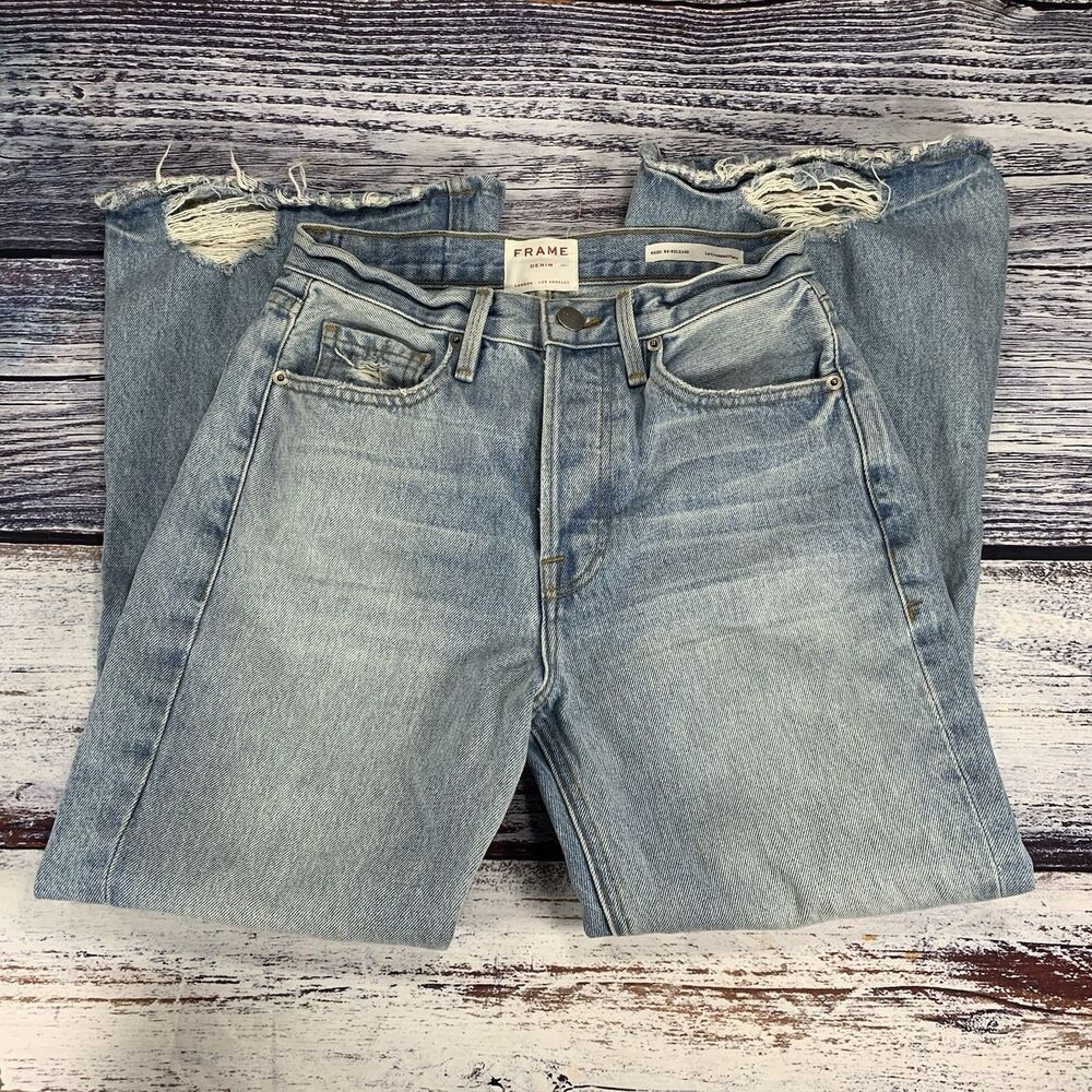 Frame Le Cropped Flare Rigid Re-Release Light Blue Jeans Women’s Size 25